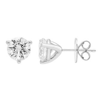 Evergreen Diamonds 14k White Gold 3 Carat T.W. IGL Certified Round Lab-Grown Diamond Stud Earrings