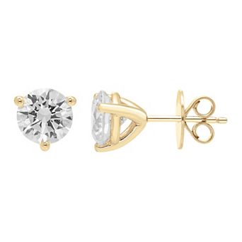 Evergreen Diamonds 14k Gold 3 Carat T.W. IGL Certified Round Lab-Grown Diamond Stud Earrings