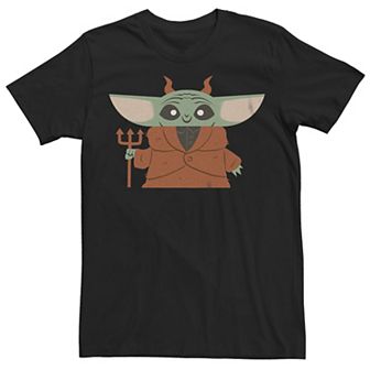 Men's Star Wars The Mandalorian Halloween Grogu Devil Costume Graphic Tee