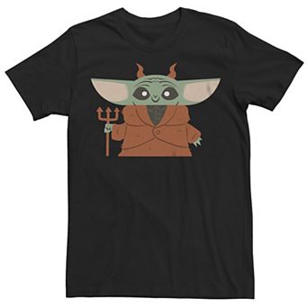 Men's Star Wars The Mandalorian Halloween Grogu Devil Costume Graphic Tee
