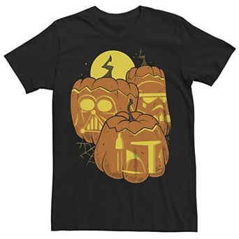 Men's Star Wars Empire Strikes Back Halloween Helmets Jack-o'-lanterns Graphic Tee