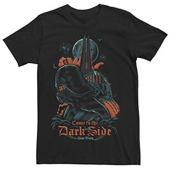 Men's Star Wars A New Hope Halloween Darth Vader Come to the Dark Side Goth Graphic Tee