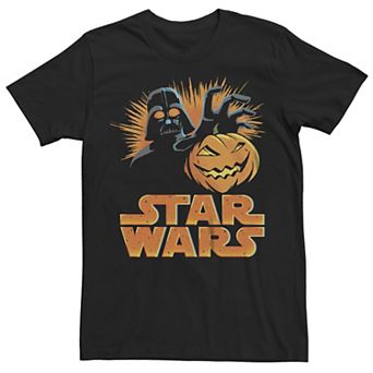 Men's Star Wars A New Hope Halloween Darth Vader Jack-o'-lantern Graphic Tee