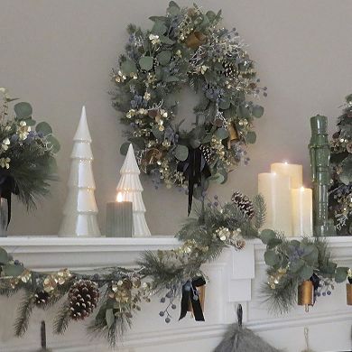 National Tree Company HGTV 2-Pack Home Collection Swiss Christmas Chic Artificial Spray Pair