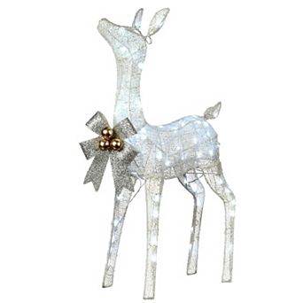 National Tree Company 32" Glittered LED Light-Up Fawn