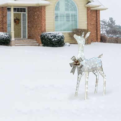 National Tree Company 32" Glittered LED Light-Up Fawn