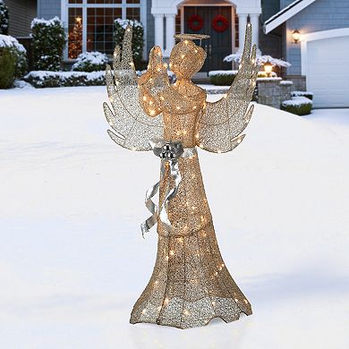 National Tree Company 53" LED Light-Up Christmas Praying Angel