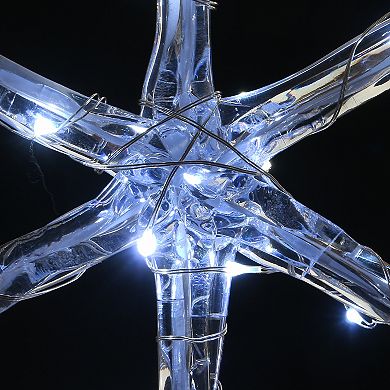 National Tree Company 20" & 24" LED Light-Up Ice Crystal Snowflake