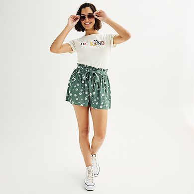 Juniors' SO High Waisted Flowy Tie Waist Shorts