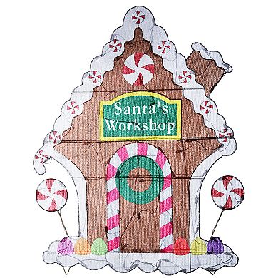 National Tree Company 42" 2D Tinsel Gingerbread House