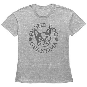 Women's Proud Dog Grandma Paw Prints Graphic Tee