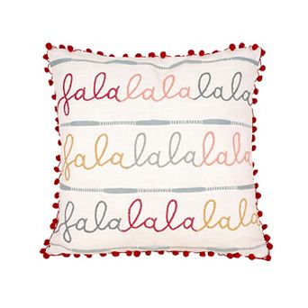 National Tree Company HGTV 18x18" Falala Embroidered Pillow