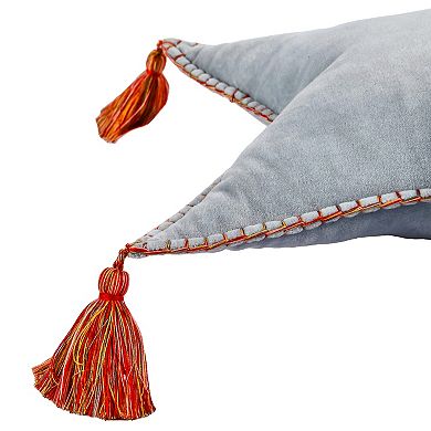 National Tree Company HGTV Home Collection 16" Star Shaped Tassel Pillow