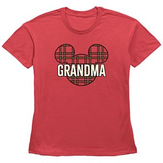 Disney's Mickey Mouse Juniors' Christmas Grandma Patch Graphic Tee