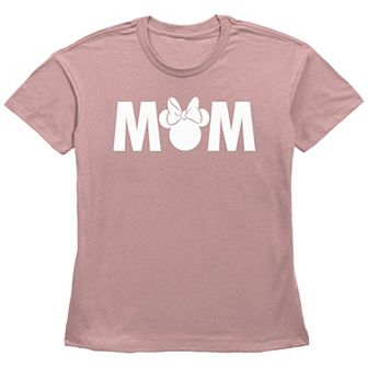 Disney's Minnie Mouse Juniors' Mom Text Graphic Tee