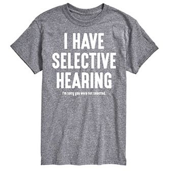 Big & Tall Selective Hearing Graphic Tee
