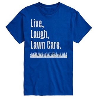 Big & Tall Live Laugh Lawn Care Graphic Tee