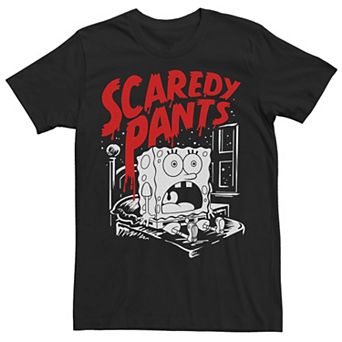 Men's Nickelodeon SpongeBob SquarePants Halloween Scaredy Pants Graphic Tee