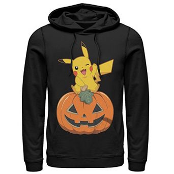 Men's Pokemon Pikachu Sitting On Pumpkin Hoodie