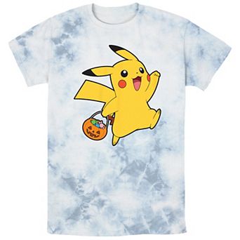 Men's Pokemon Happy Pikachu Trick Or Treat Bombard Wash Graphic Tee