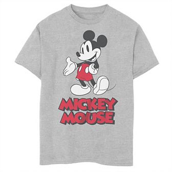 Boys Disney Mickey Classic Retro Pose Husky Graphic Tee