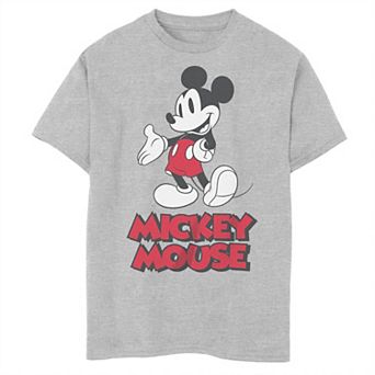 Boys Disney Mickey Classic Retro Pose Husky Graphic Tee