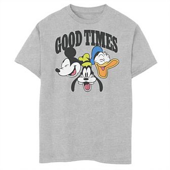 Boys Disney Mickey Classic Good Time Group Shot Husky Graphic Tee