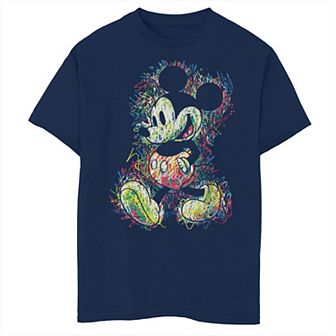 Disney's Mickey Mouse Boys 8-20 Classic Scribbles Husky Tee