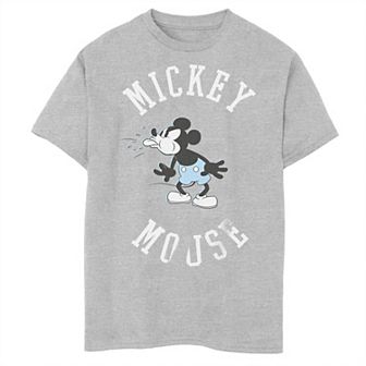 Boys Disney Mickey Classic Retro Raspberry Pose Husky Graphic Tee