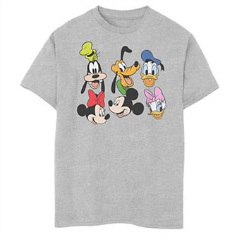 Boys Disney Mickey Classic Friends Line Up Husky Graphic Tee