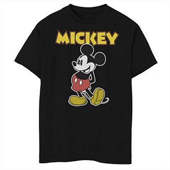 Disney's Mickey Mouse Boys 8-20 Classic Retro Stand Pose Husky Tee