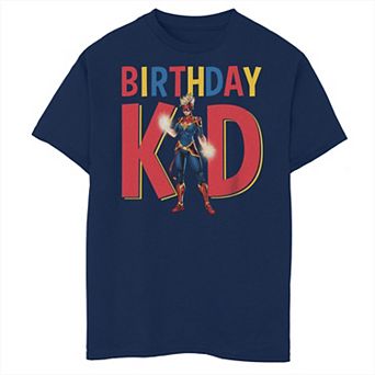 Boys 8-20 Marvel Avengers Captain Marvel Birthday Kid Husky Tee
