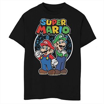 Boys 8-20 Nintendo Super Mario Luigi Brothers Items Circle Husky Tee