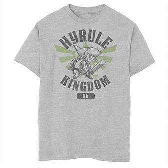 Boys Nintendo Legend of Zelda Link 86 Hyrule Kingdom Crest Husky Graphic Tee