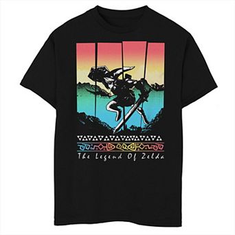 Boys 8-20 The Legend Of Zelda Link Gradient Panels Husky Tee