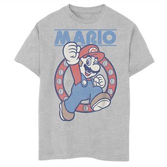 Boys Nintendo Super Mario Classic Coins Circle Husky Graphic Tee