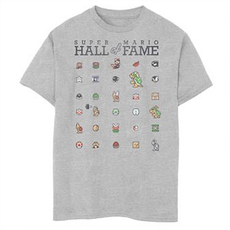 Boys Super Mario Hall Of Fame Grid Husky Graphic Tee