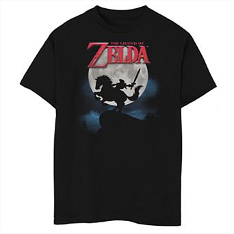 Boys 8-20 The Legend Of Zelda Link & Epona Moonlight Silhouette Husky Tee