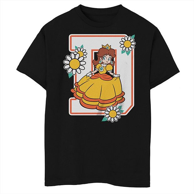 Boys 8-20 Nintendo Super Mario Princess Daisy Flowers Collegiate
