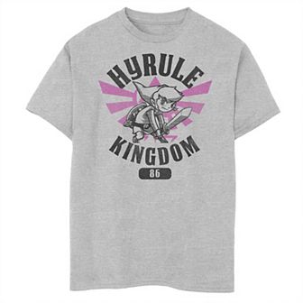 Boys Nintendo Legend of Zelda Link 86 Hyrule Kingdom Crest Husky Graphic Tee