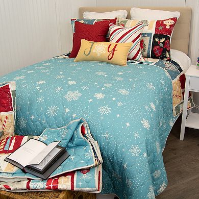 Donna Sharp Retro Christmas Quilt & Sham Set