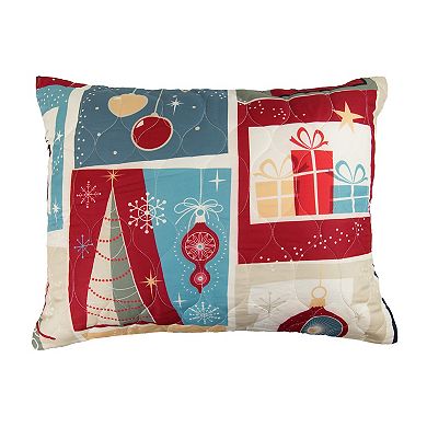 Donna Sharp Retro Christmas Quilt & Sham Set