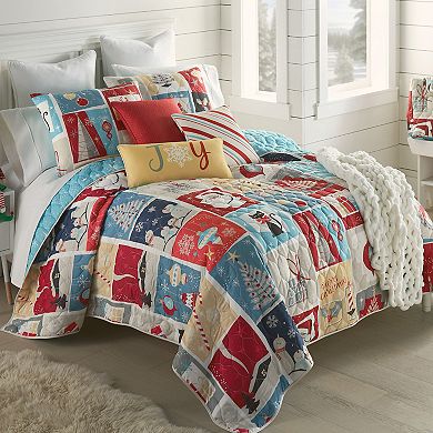 Donna Sharp Retro Christmas Quilt & Sham Set