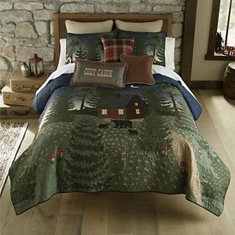 Donna Sharp Bear Cottage Quilt & Sham Set