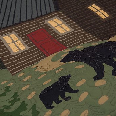 Donna Sharp Bear Cottage Quilt & Sham Set
