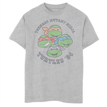 Boys Nickelodeon Teenage Mutant Ninja Turtles '84 Faces Husky Graphic Tee