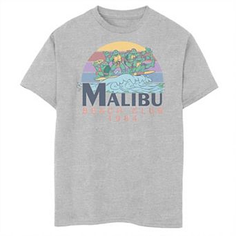 Boys Nickelodeon Teenage Mutant Ninja Turtles Malibu Beach 1984 Husky Graphic Tee