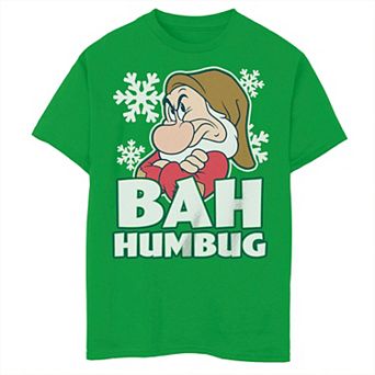 Disney's Snow White & The Seven Dwarfs Boys 8-20 Grumpy Bah Humbug Graphic Tee