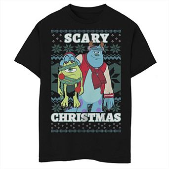 Disney / Pixar’s Monsters University Boys 6-20 Christmas Mike Sulley Ugly Sweater Graphic Tee