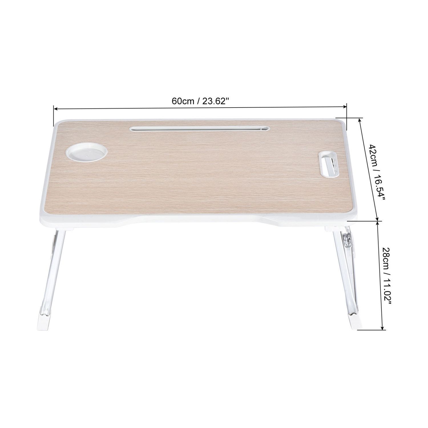 KKTECH Multifunctional Laptop Bed Table With Folding Legs And Cup Slot